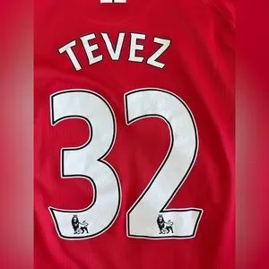 テベス　TEVEZ 32番 サイン入り Nike ユニフォーム　07/08 MANCHESTER UNITED 2007-2008 Tevez 32 camiseta shirt trikot maillot